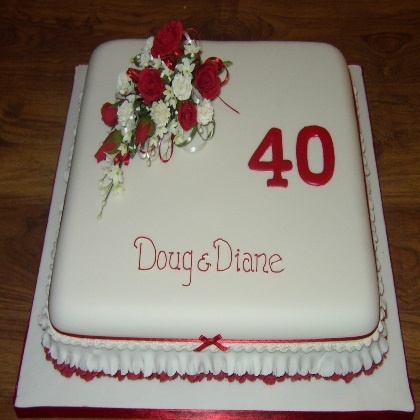 40th Wedding Anniversary Cake