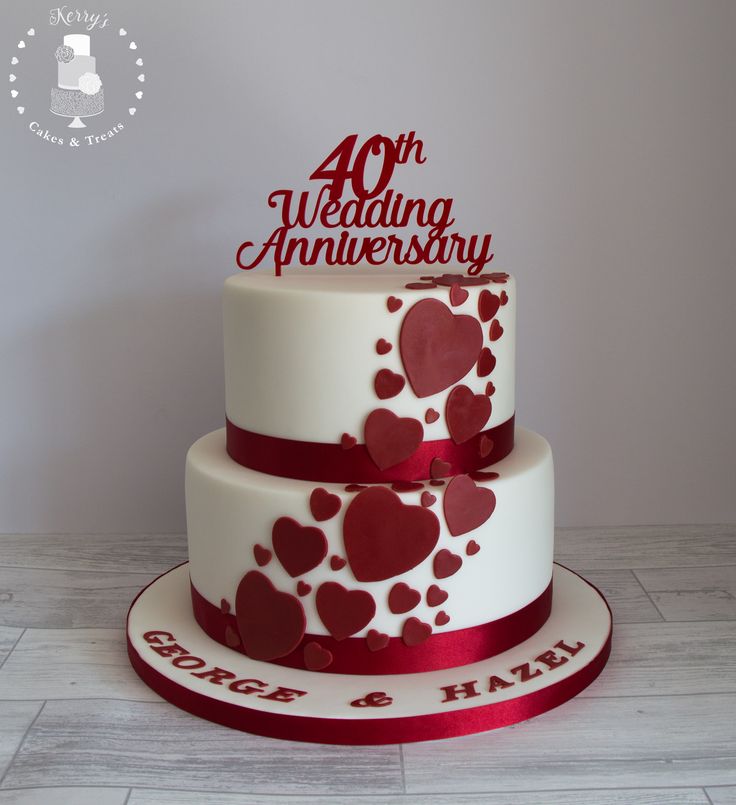 40th Wedding Anniversary Cake