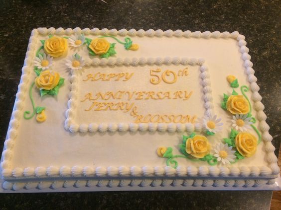 50th Anniversary Sheet Cake