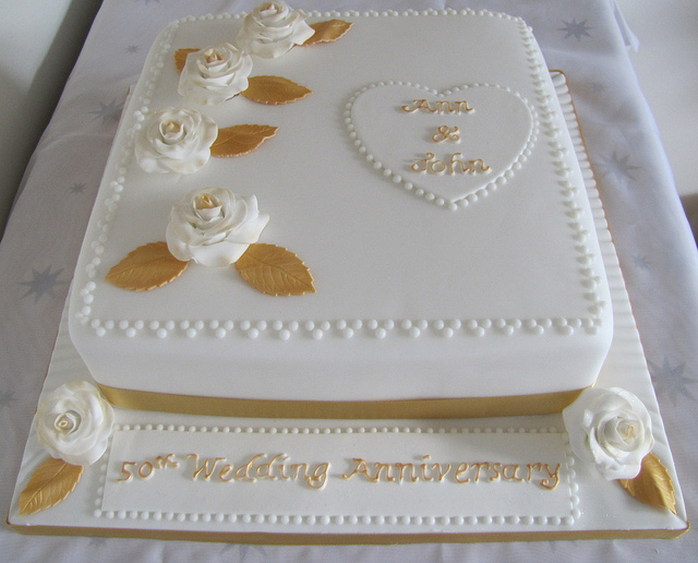 50th Wedding Anniversary Cake