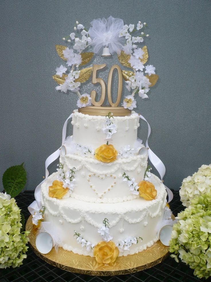 50th Wedding Anniversary Cake