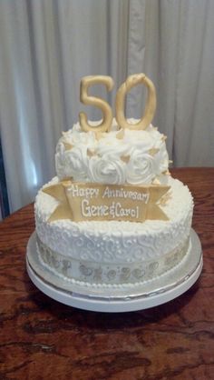 50th Wedding Anniversary Cake