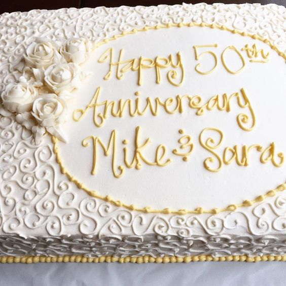 50th Wedding Anniversary Sheet Cakes