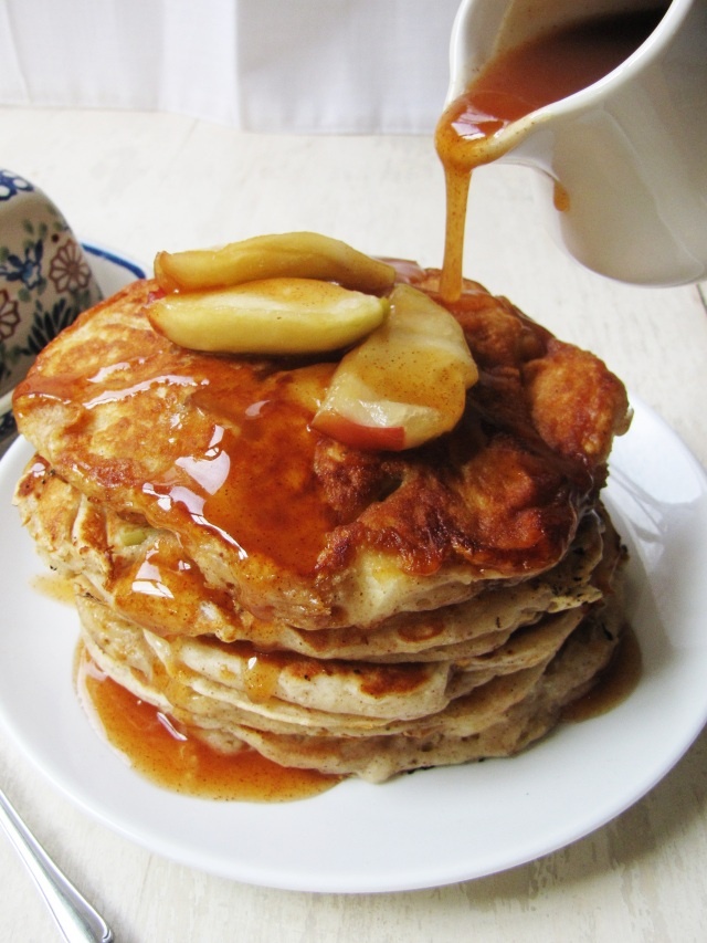 Apple Pancakes with Syrup