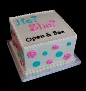 Baby Gender Reveal Cake Idea