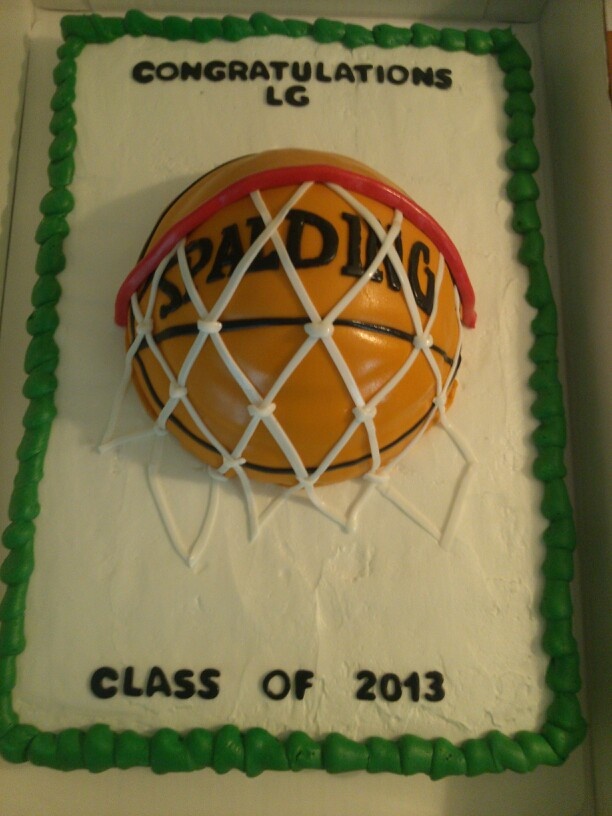 Basketball Themed Graduation Cake