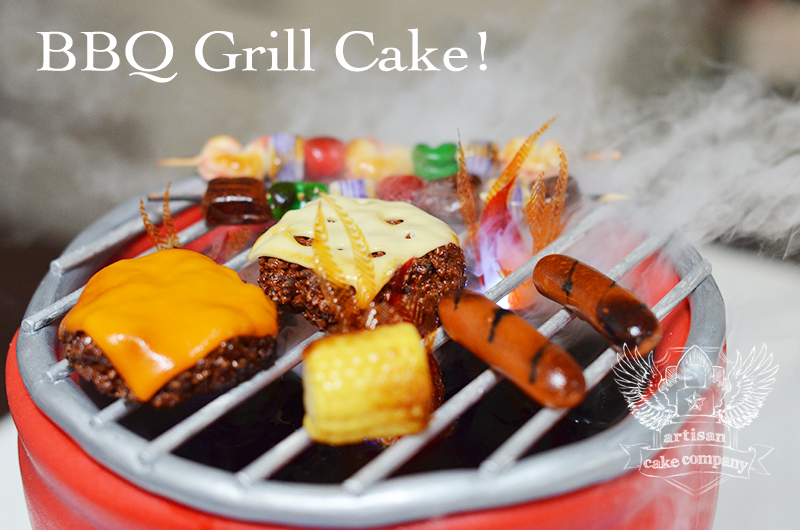 BBQ Grill Birthday Cake