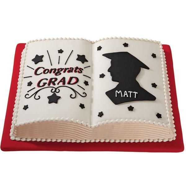 Book Shaped Graduation Cakes