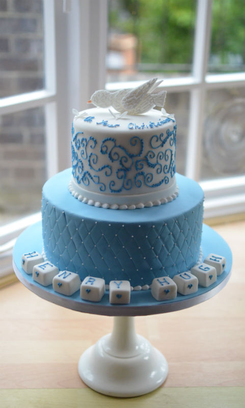 Boys Christening Cake