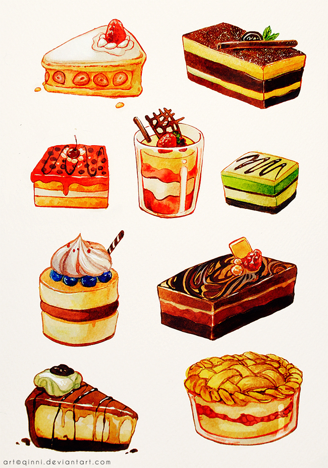 13 Drawing Food Cakes Deserts Photo Wayne Thiebaud Drawings, Dessert