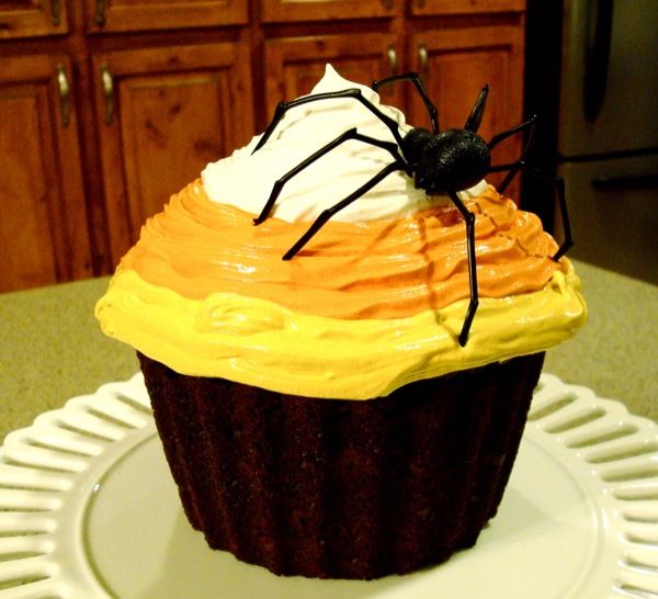 Chocolate Candy Corn Cupcakes