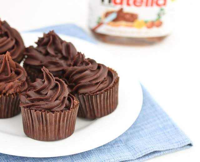 Chocolate Cupcakes with Nutella Frosting Recipe