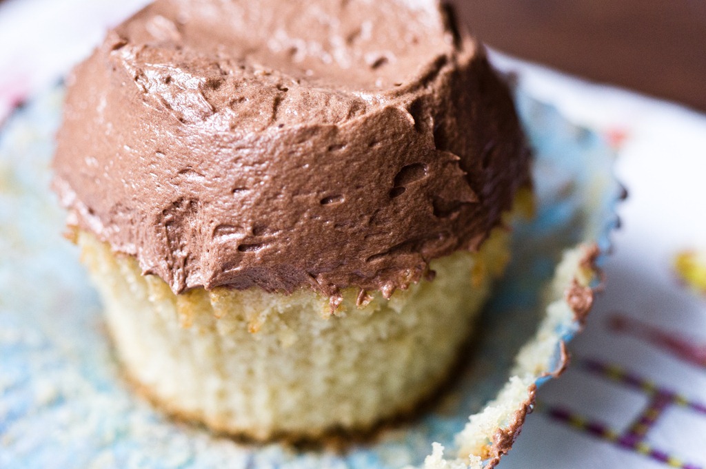 Chocolate Vanilla Cupcakes with Cream Cheese Frosting