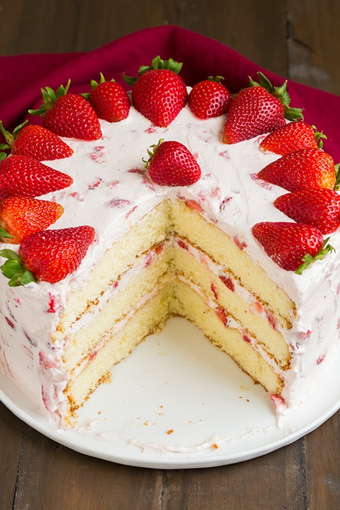 Decorate Cake with Strawberries