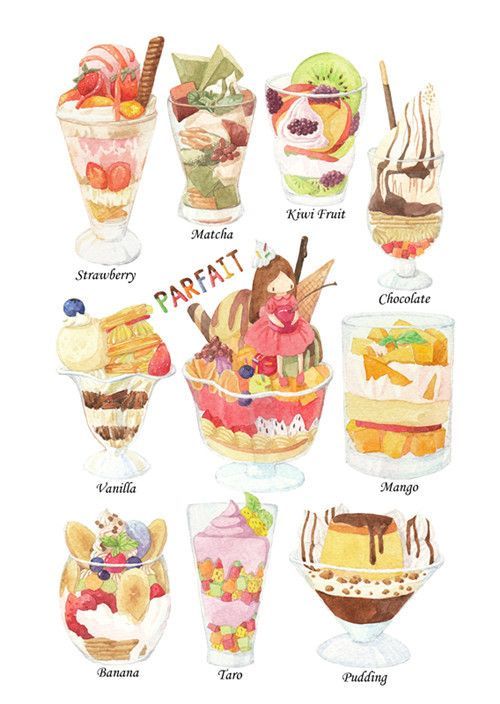 Dessert Food Drawings