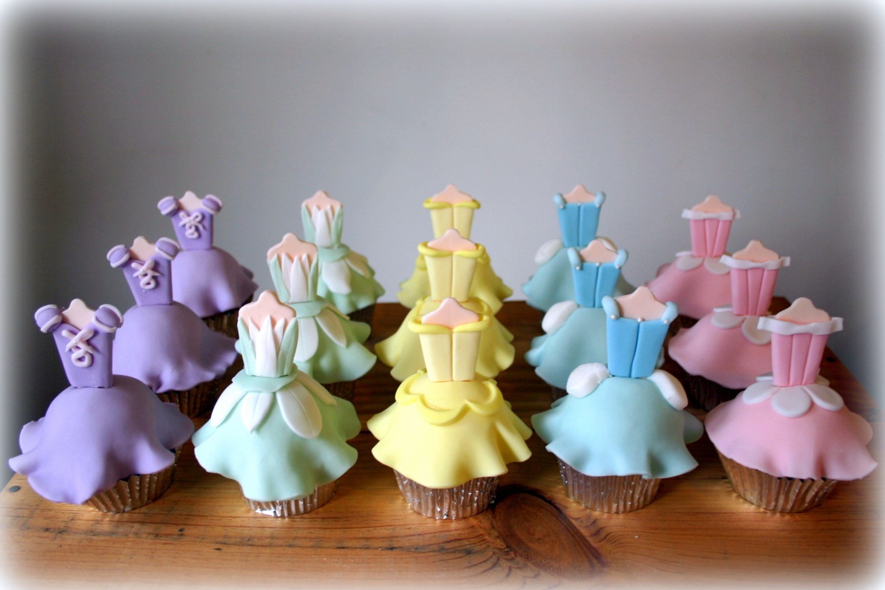 Disney Princess Dress Cupcakes