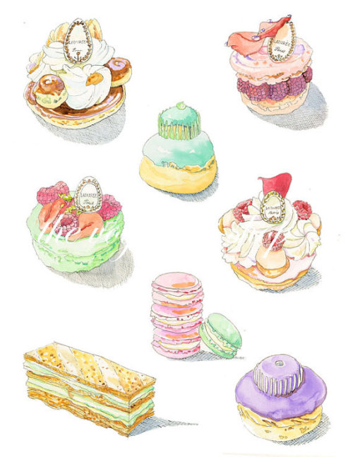 Drawings Pastry Dessert