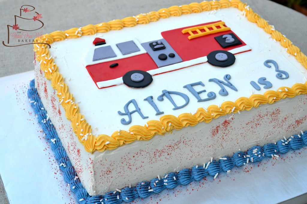 Fire Truck Birthday Cake