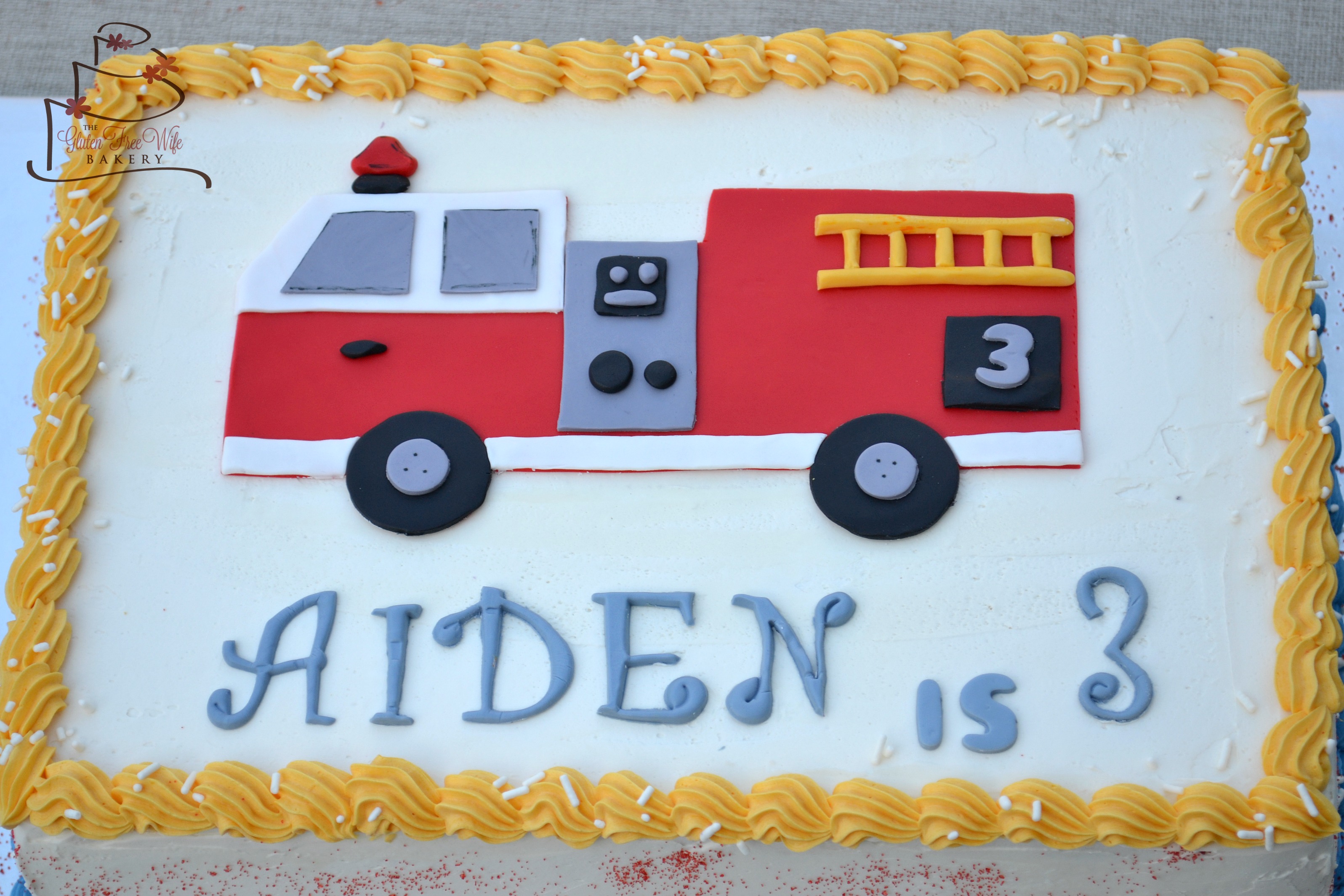 Fire Truck Birthday Cake