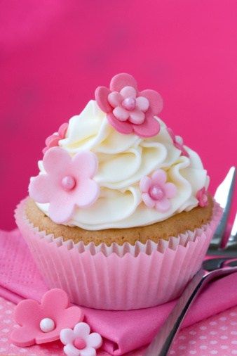 Flower Cupcakes Decorating Idea