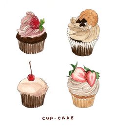 Food Cupcake Drawing