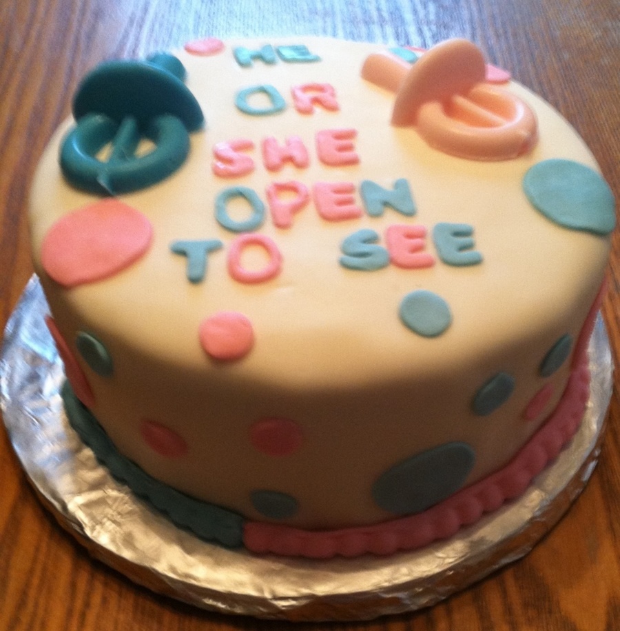 Gender Reveal Baby Shower Cake