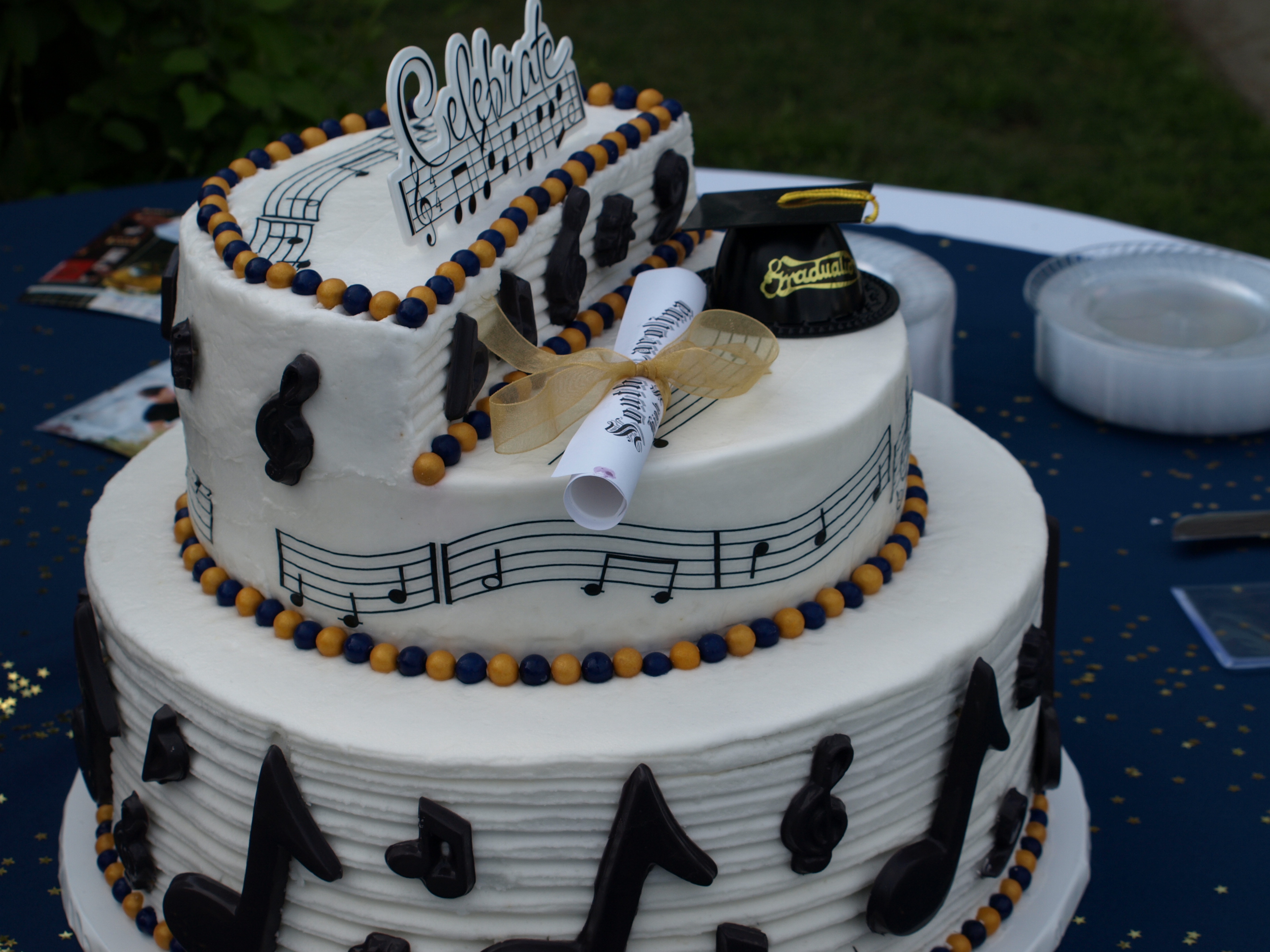 Graduation Cakes with Music Notes