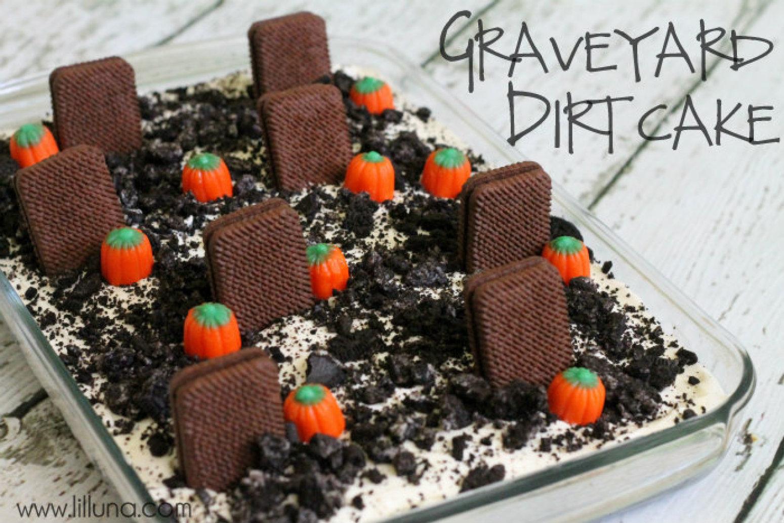 Halloween Graveyard Dirt Cake Dessert