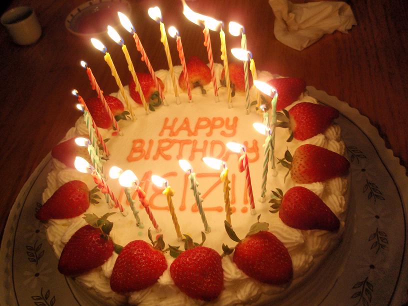 Happy Birthday Cake with Candles