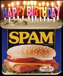 Happy Birthday Spam Cake