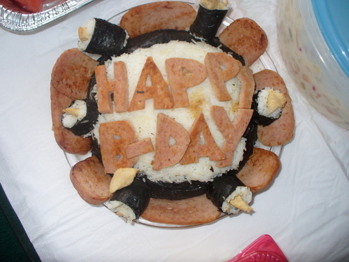 Happy Birthday Spam Cake