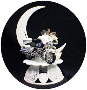 Harley-Davidson Motorcycle Wedding Cake Topper