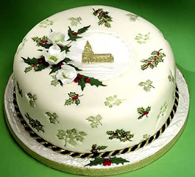 Holly Christmas Cake Decorations