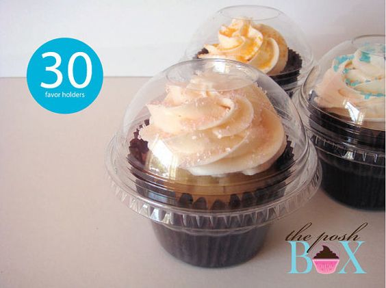 Individual Plastic Cupcake Boxes