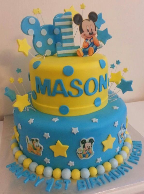 12 First Birthday Baby Mickey Mouse Cakes And Capcakes Photo