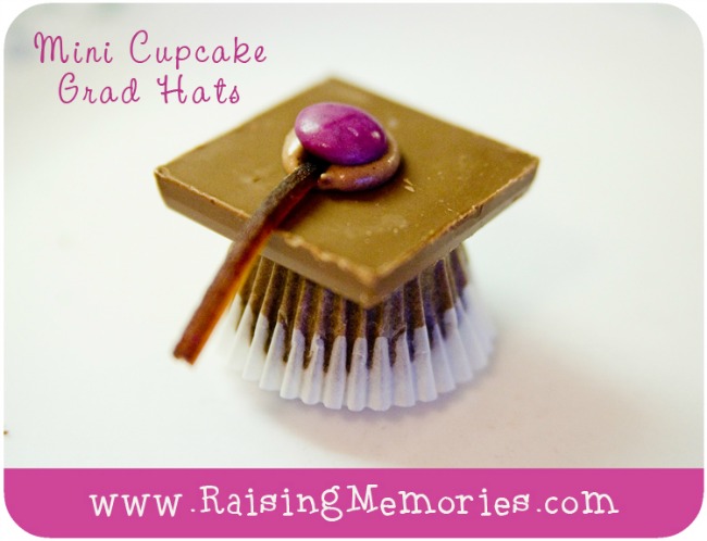 Mini Cupcake Graduation Caps