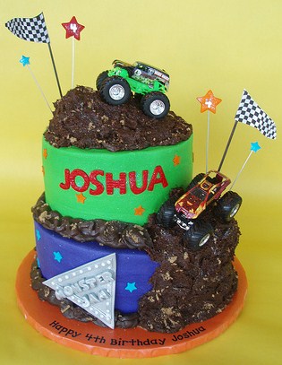 Monster Truck Birthday Cake