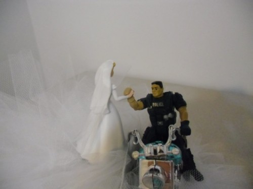 Motorcycle Wedding Cake Topper