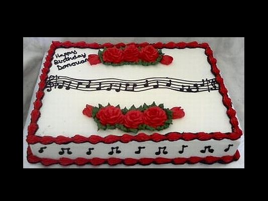 Music Note Sheet Cake