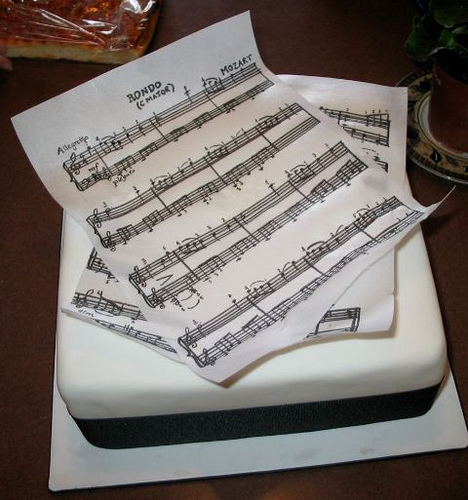 Music Sheet Cake