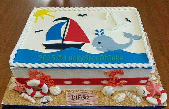 Nautical Baby Shower Sheet Cakes