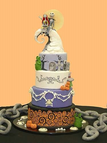 Nightmare Before Christmas Wedding Cake