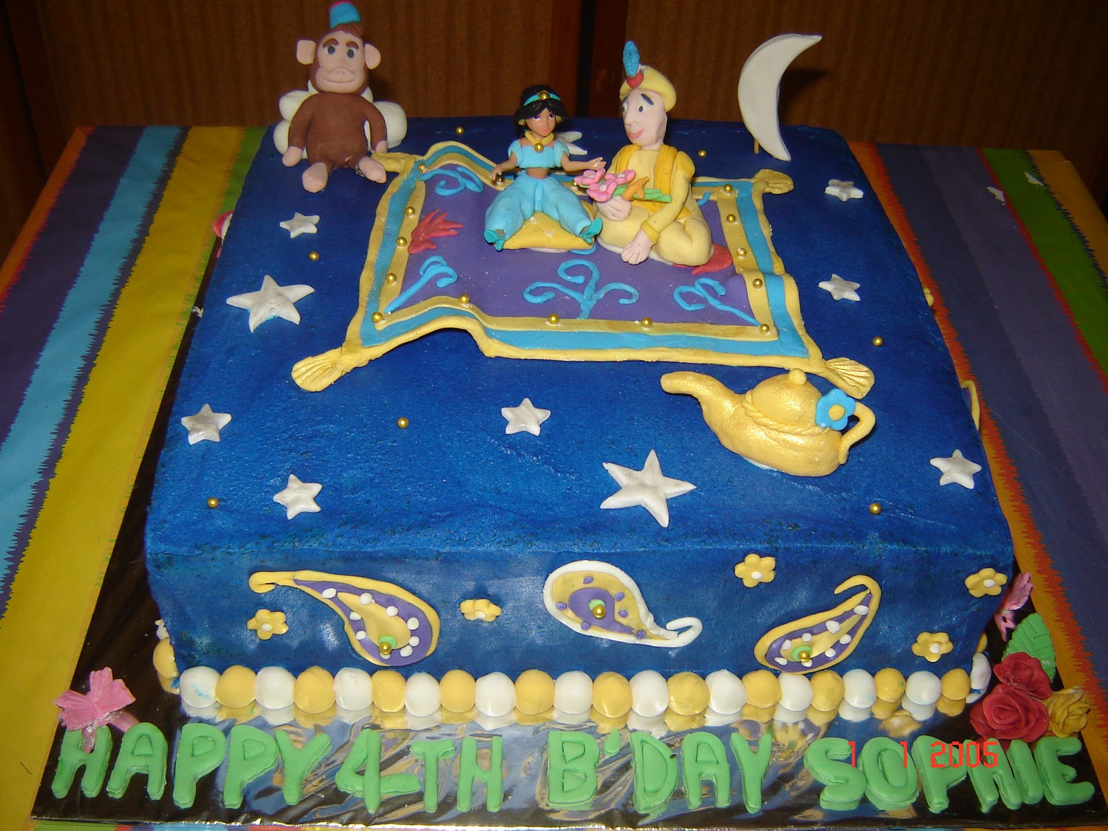 Princess Jasmine and Aladdin Cake