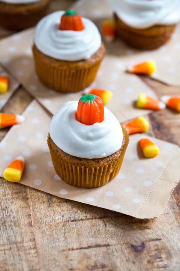 Pumpkin Cupcakes with Cream Cheese Frosting