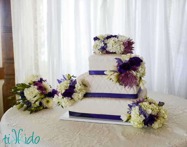 Quilted Fondant Wedding Cake