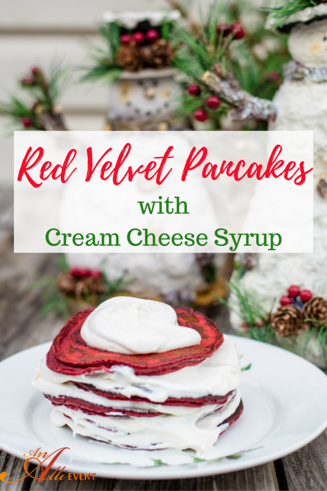 Red Velvet Pancakes Cream Cheese Syrup