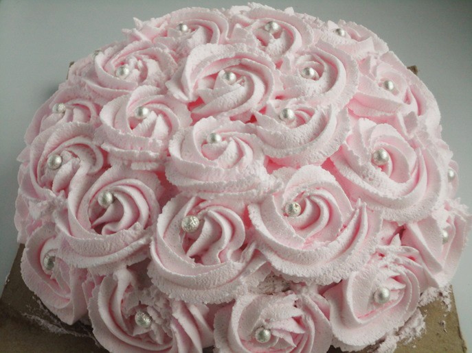 Rose Wedding Cake Whipped Cream