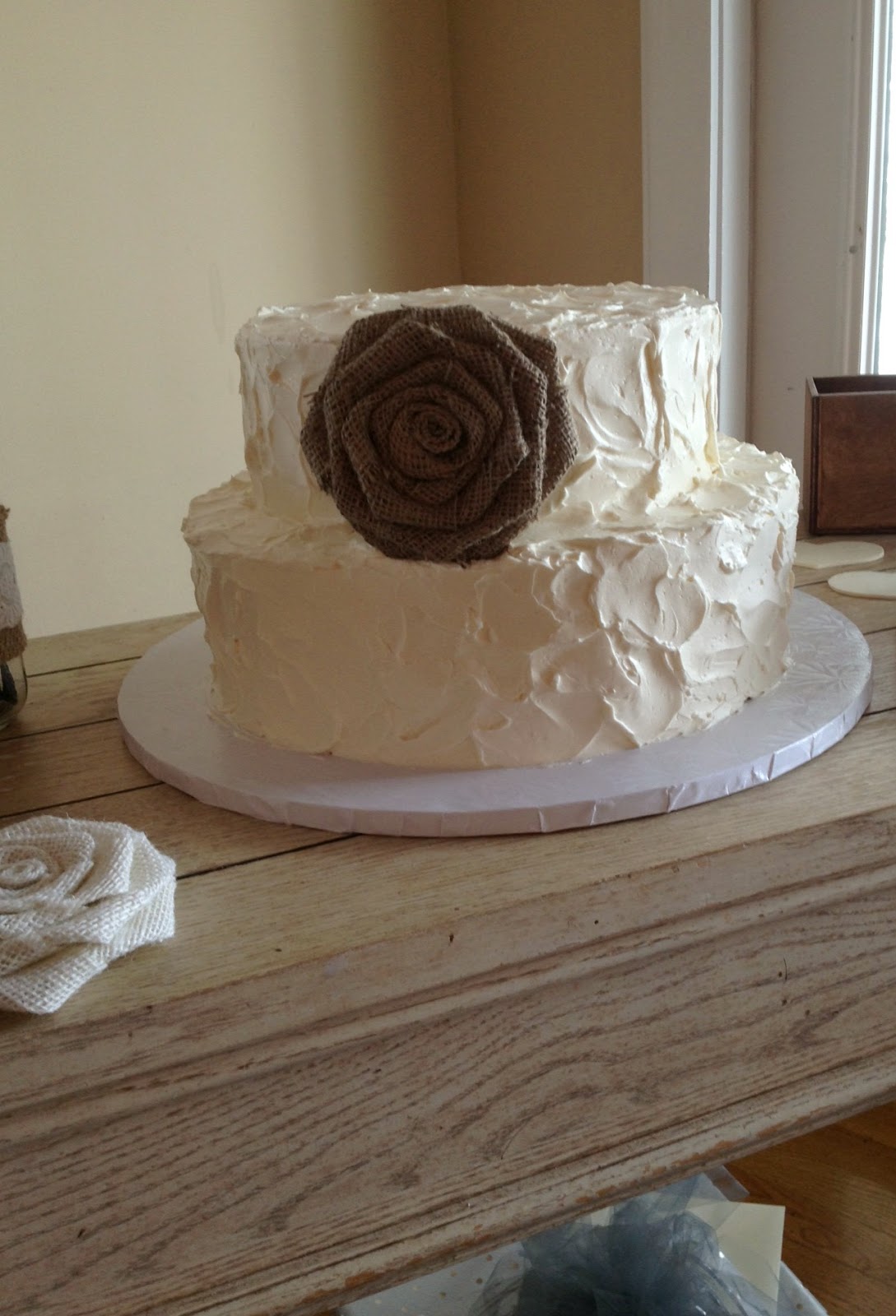 Rustic Bridal Shower Cake