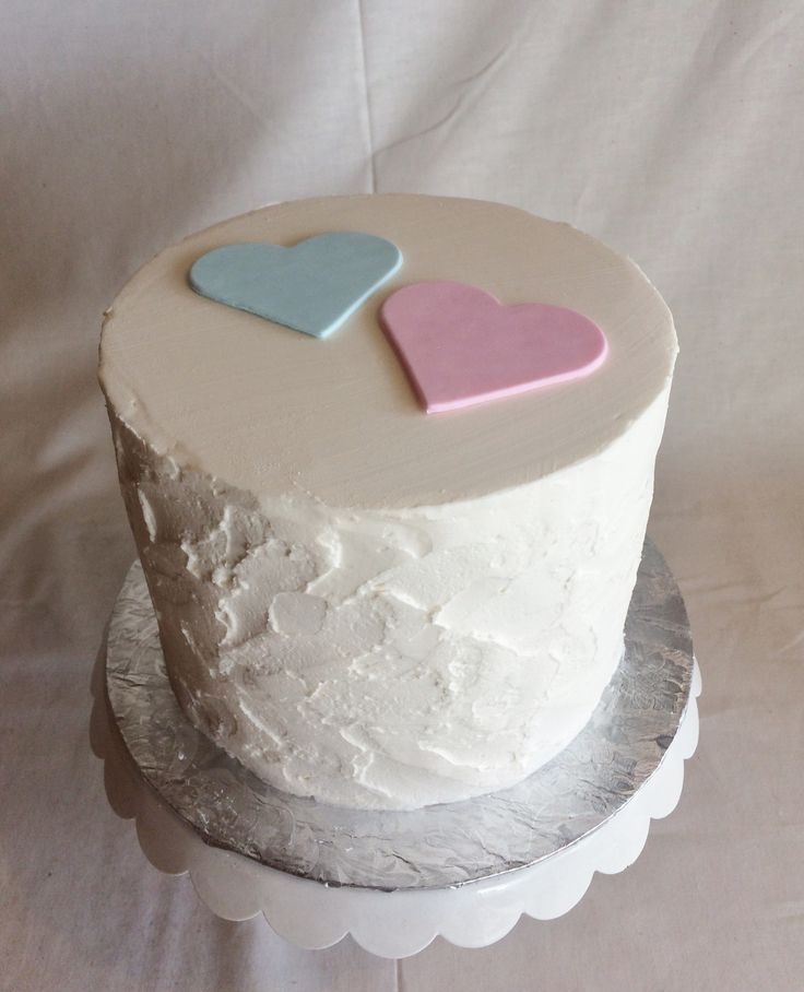 Simple Gender Reveal Cake