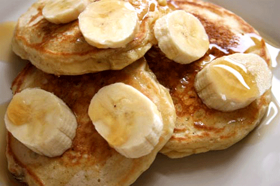 5 Photos of Banana Sour Cream Pancakes